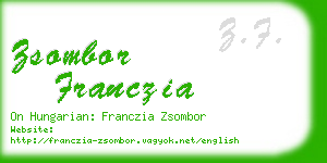 zsombor franczia business card